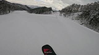 20230201飛騨かわいスキー場第４ゲレンデ圧雪部分の滑り