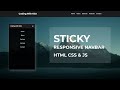 Responsive Sticky Navigation Bar On Scroll Using Html, Css & Javascript | Fixed Nav Bar On Scroll
