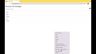 Angular App Demo for Grocery list