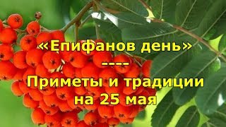 Народный праздник «Епифанов день»  Приметы и традиции на 25 мая