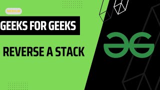 Reverse the stack using recursion gfg question