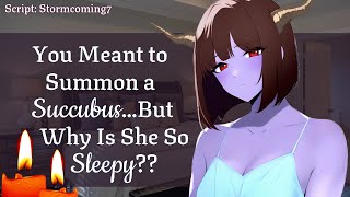 [F4A] Accidentally Summoning a Sleepy Demon [Strangers to Lovers] [Demon of Sloth] [Cuddling] [ASMR]