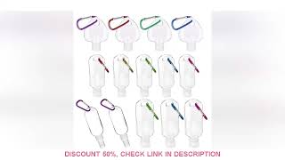 50pcs 30ml 50ml Travel Plastic Clear Keychain Bottles Leakproof Squeeze Container with Flip Cap for