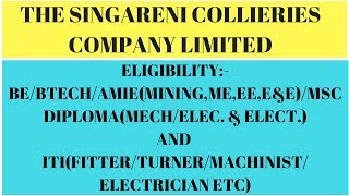 Jobs in Singareni Collieries Company Limited | Recruitment Details