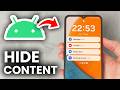 How To Hide Notification Content On Android Lock Screen - Step By Step