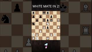 Down a Queen but Winning: White Checkmates in 2 Moves!