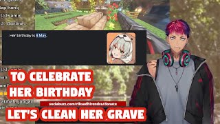 Riksa Cleaned Miyu's Grave On Her Birthday [Nijisanji Ex ID] [Sub EN]