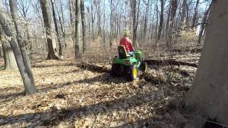 Clearing Rotten log from firewood retrieve trail