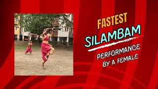 Fastest Silambam Performance by a Female | Incredible Speed and Precision #RecordBreaking #Silambam