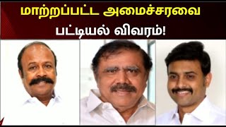 அமைச்சர்கள் துறை மாற்றம் | 4 department Ministers shuffled in TN Ministry