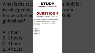 Question 4 - ServSafe 7th Edition Textbook Manager’s Practice Test