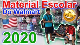 MATERIAIS ESCOLARES DO WALMART DOS ESTADOS UNIDOS | COMPRANDO O QUE FALTAVA | MATERIAL ESCOLAR 2020