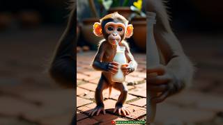 🍼dudu pienge Ham to Dudu Monkey #Bandar #monkeyvideo Monkeyvideo #shorts#viral 🍼