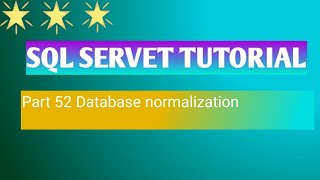 Part 52 Database normalization