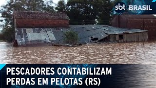 Pescadores de Pelotas lamentam perdas pelas chuvas | SBT Brasil (25/05/24)