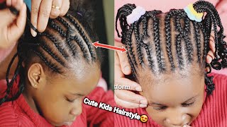 How To: Cute hairstyle for kids/girls _ Double Sides Ponytails #Step-by-step Tutorial