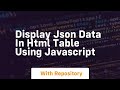 display json data in html table using javascript