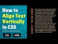 How to Align Text Vertically in CSS | Write a Text Vertically in HTML CSS