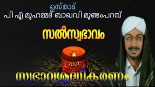 സൽസ്വഭാവം (സ്വഭാവശുദ്ധീകരണം) പി എ മുഹമ്മദ് ബാഖവി മുണ്ടംപറമ്പ്