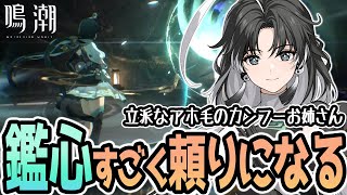 【鳴潮】アホ毛カンフーお姉さん「鑑心（カンシン）」が集敵もできて火力も出せてシールドも張れて回復もできてカッコ良くてすごく頼りになる！