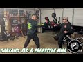 sifu master alex and sifu tommy working on some kicks and hands techniques oakland jkd