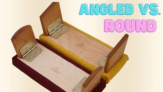 Angled vs Round Folding Meditation Benches