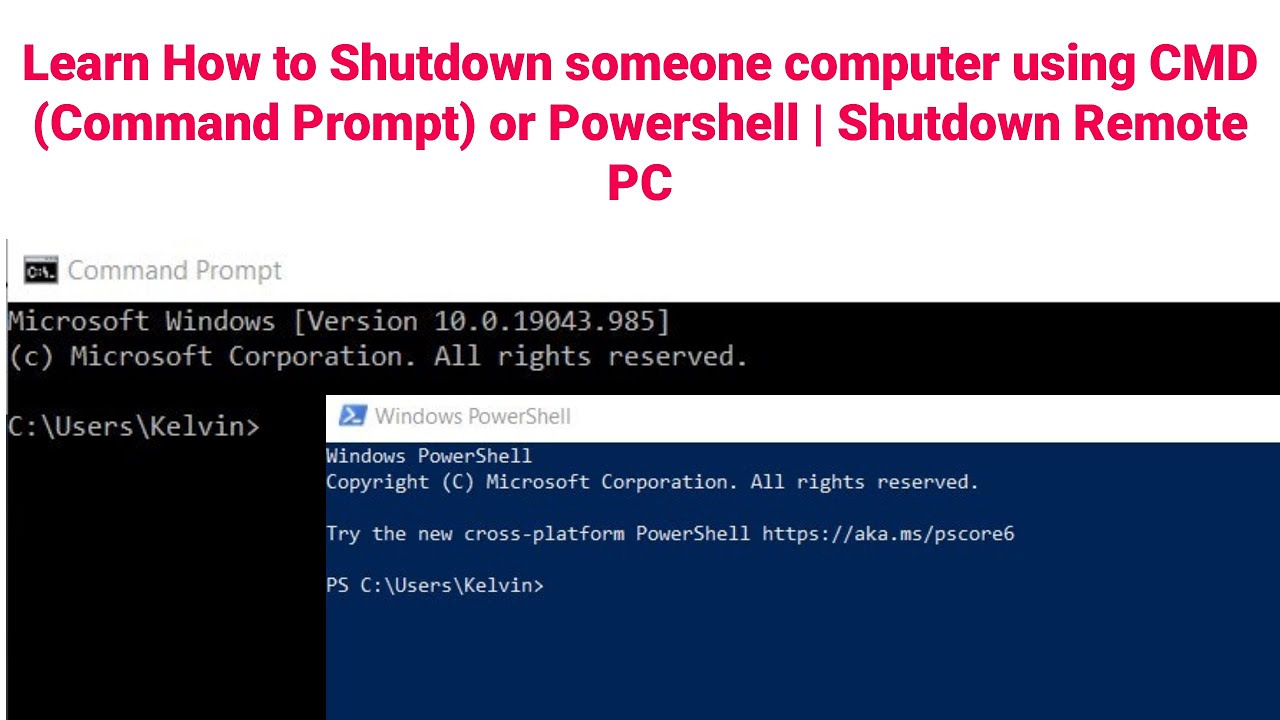 Learn How To Shutdown Someone Computer Using CMD (Command Prompt) Or ...