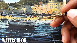 EASY Watercolor Tutorial for Beginners Step by Step ~ Watercolor Boats