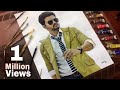 Drawing Sarkar Thalapathi Vijay | Realistic Oil Painting | Aadhil mowjood .