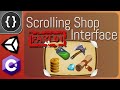 How to Make a Scrolling Shop Interface (Part 01) [Unity Tutorial]