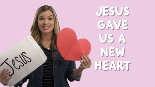 Jesus Freely Gave -  New Heart Illustration - Salvation - John 3:16