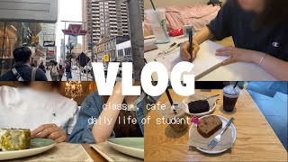 #58(ENG) ワーホリ留学生の日常VLOG☕️🎀 | 放課後カフェ活🍰| class, cafe, daily life in canada 🌿