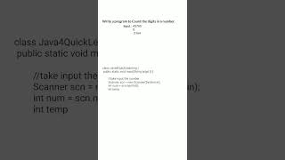 Program to count the digits in a number || Placement Series Ques || #AvikaCoding #Java4QuickLearning