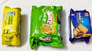 5050 Maska Chaska vs Bounce Elaichi vs Horlicks Millets || Biscuit 🍪 || Cookies 🍪🍪