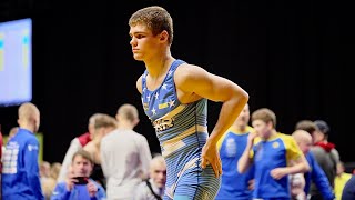 U17 J. Zukovs (LAT) vs D. Kovshun (UKR). Greco-Roman 60kg youth wrestling.