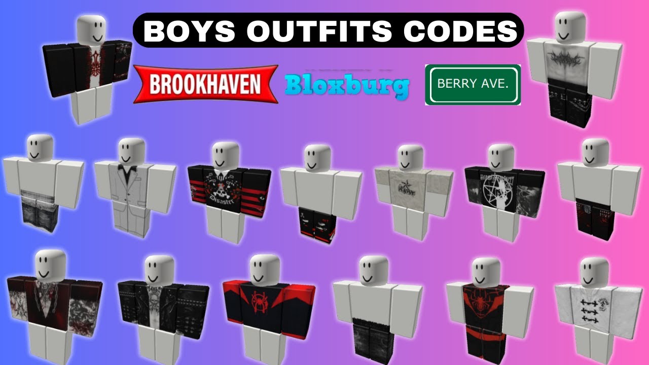 Boy Outfit Codes For Berry Avenue | Roblox Brookhaven Boys Outfit Codes ...