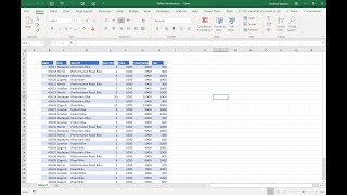 Excel Tables Tutorial