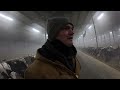 cleaning pens in our heifer barn 174