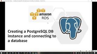 48 - Creating a PostgreSQL DB instance and connecting to a database