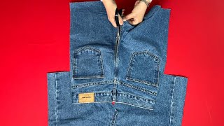 [DIY] You shouldn't throw away any jeans in the world! |Let's listen to what a beautiful piece it is