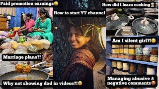 Vlog#33 😔Why not including dad in videos?!My cooking experience🧑‍🍳||Marriage plans|Part-2 of Q \u0026 A