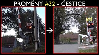 Proměny železničních přejezdů #32 - Čestice (2012 - 2016) / Railroad crossing changes