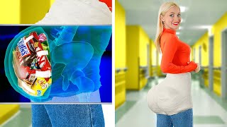 CRAZY WAYS TO SNEAK CANDY INTO HOSPITAL || Weird Sneaky Tricks And Tips By 123 GO!