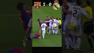 Barcelona vs Real Madrid Laliga 10/11 { 5-0 } 🔥 #football #shorts #messi #ronaldo #ramos 😡#youtube