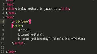 DISPLAY METHODS IN JAVASCRIPT | OUTPUT METHODS IN JAVASCRIPT