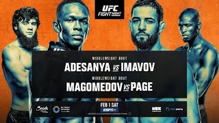 UFC SAUDI ARABIA LIVE ADESANYA VS IMAVOV LIVESTREAM \u0026 FULL FIGHT NIGHT COMPANION