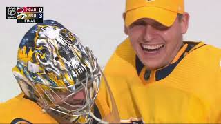 Juuse Saros shutout vs Carolina