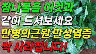 참나물을 이것과 함께 드셔보세요. 만병의 근원 만성염증 싹 사라집니다! 만성염증 제거에 좋은 음식!