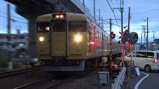 【4K】JR山陽本線　普通列車115系電車　ｵｶA-01編成