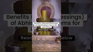 Benefits (Sacred Blessings) of Abhishekam Items for Lord Shiva